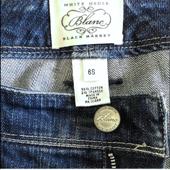 WHBM, Blanc Jeans Size 6S EUC Medium Wash - Picture 7 of 7